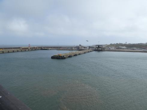Coming into an empty harbour at Rosslare Ireland