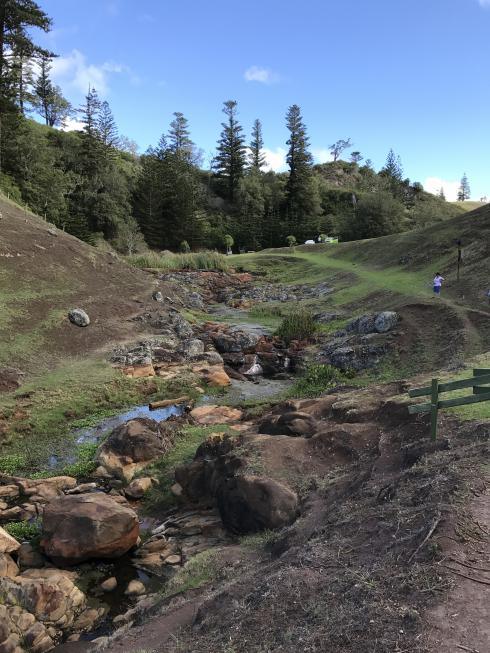 Cascade Creek - dry despite the rain we had had - from the Falls to the Reserve